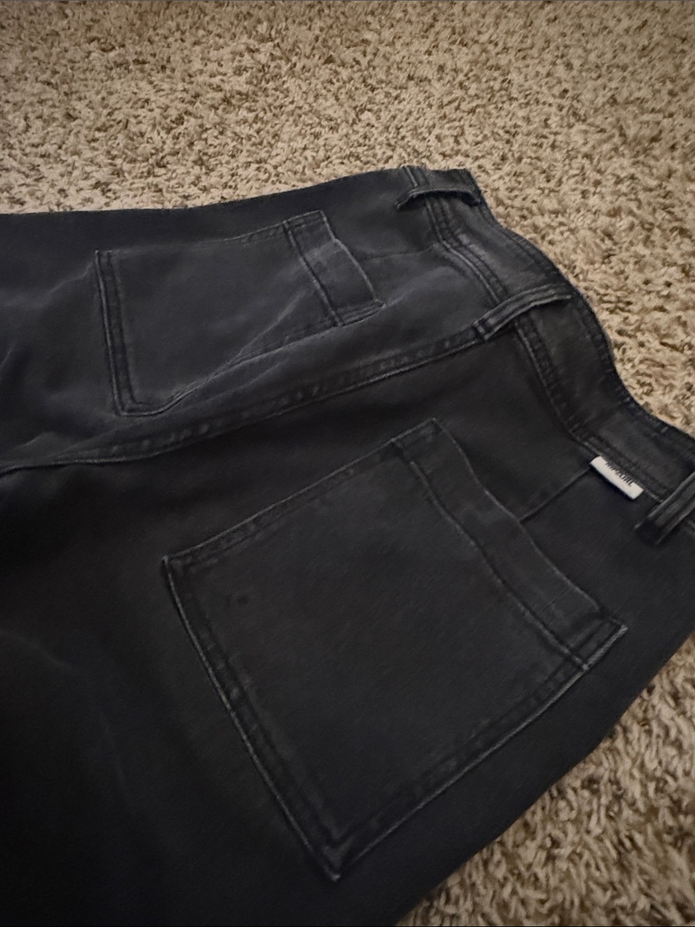 Rip Curl Washed Black Wide-Leg Jeans with Raw Edge - Picture 3 of 3